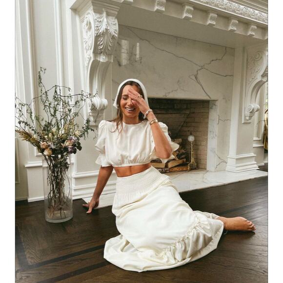 WeWoreWhat Ruffle Cropped Top - Picture 1 of 5